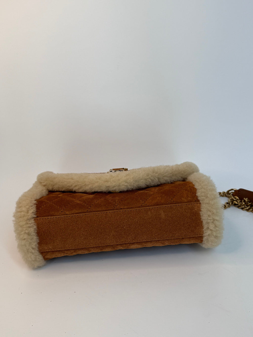 HARD TO FIND Shearling and Suede Saint Laurent Small Envelope Bag